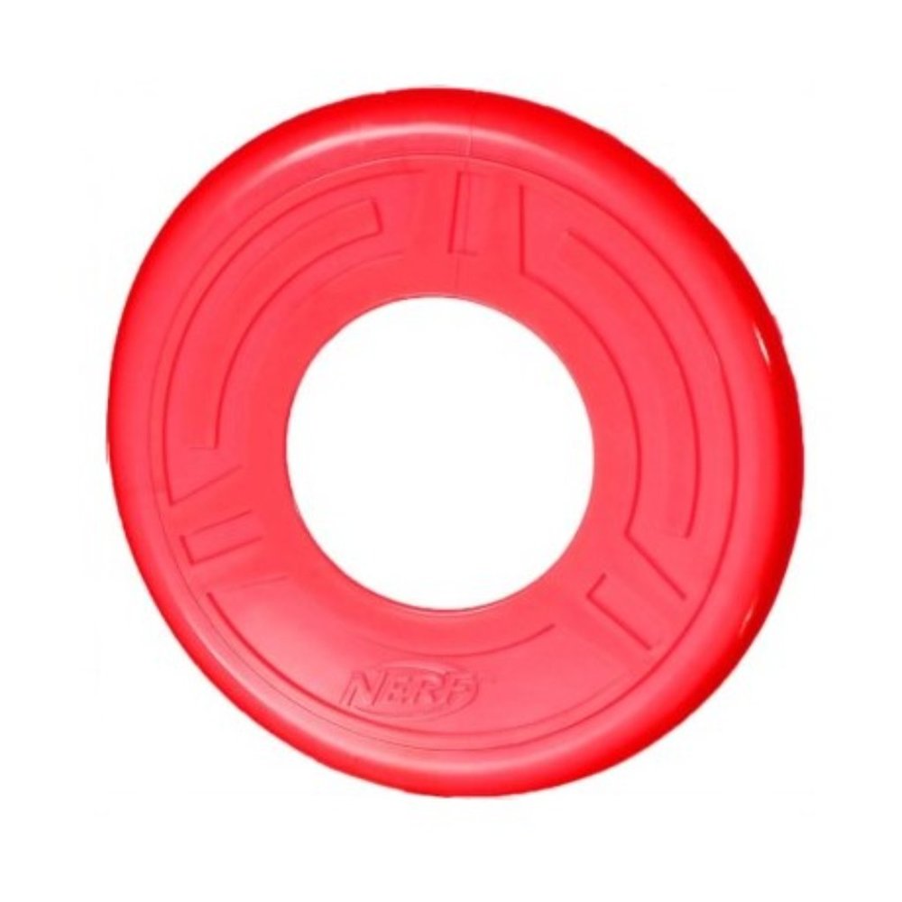 ⛔️SOLD⛔️ NERF DOG Atomic Flyer Dog Toy, Frisbee,  Large 10" Diameter Red NWT - Picture 4 of 9